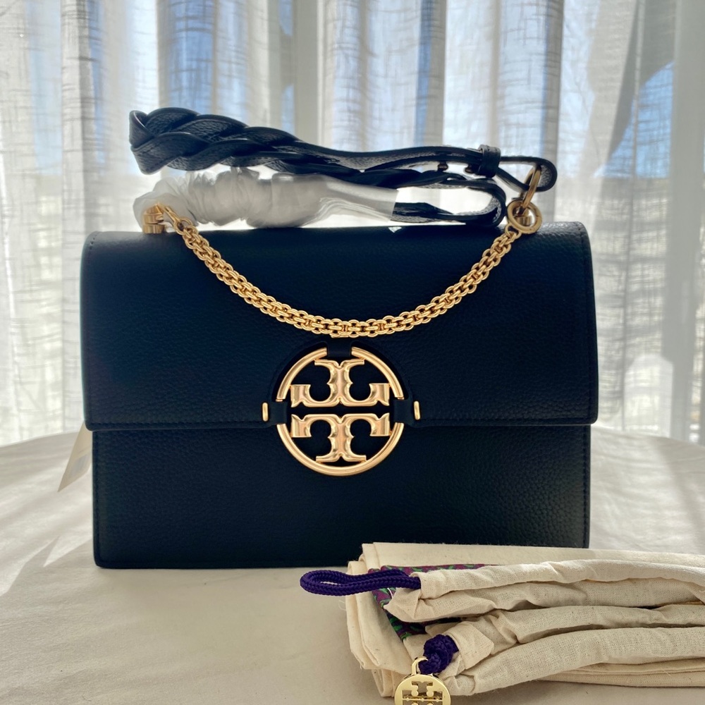 SOLD - Tory Burch Miller Convertible Shoulder Bag - Black NWT - Picture 1 of 14